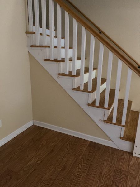 Freshly painted staircase interior