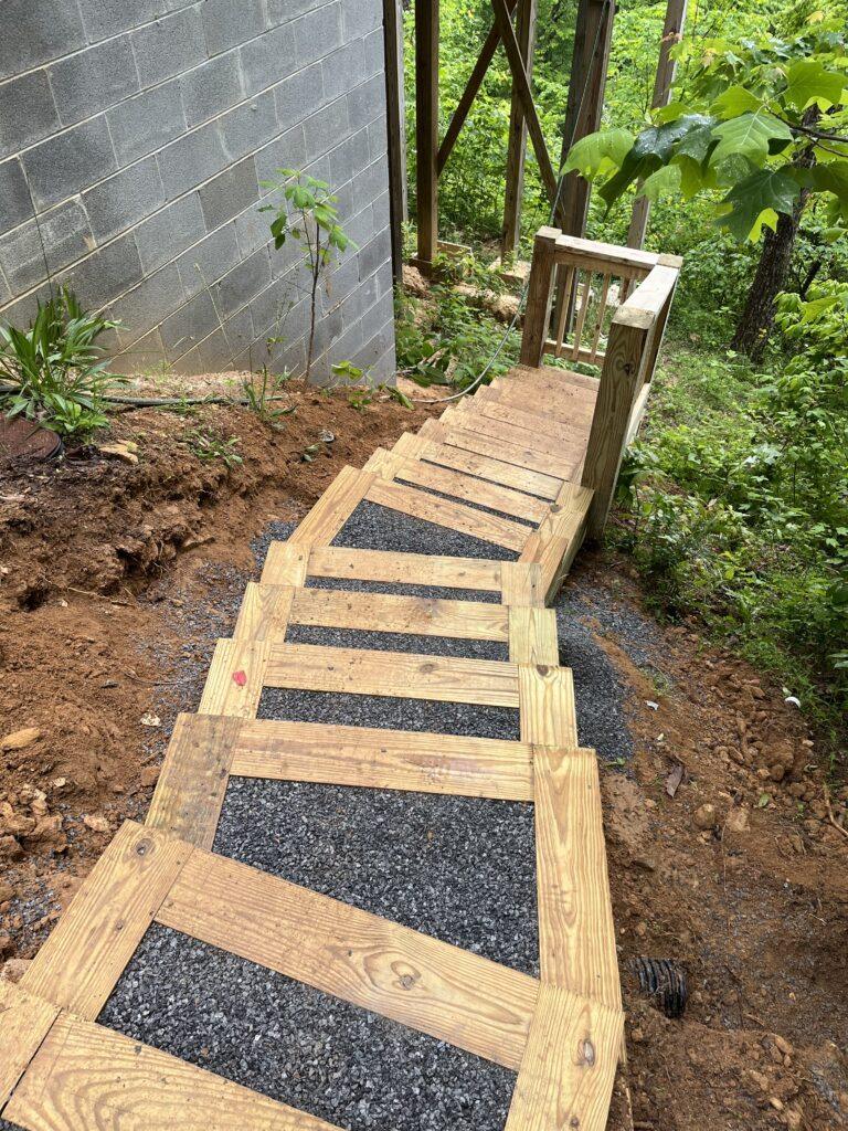 New crawl space access steps in Cherry Log