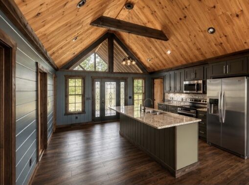 Finished great room from the Blue Ridge shed remodel